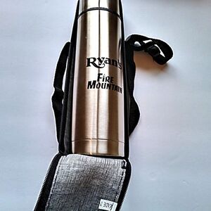 Ryans Water Bottle With Black Carrying Case 14 Oz Fire Mountain